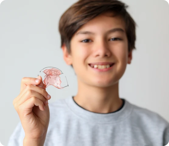 Adolescent souriant